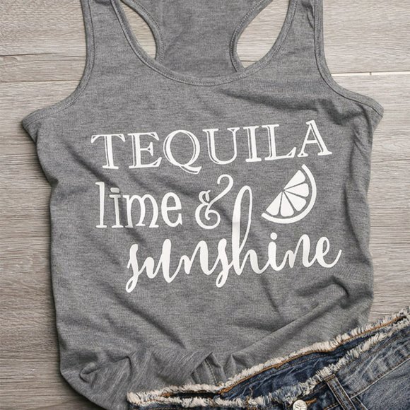 www.citrusandjune.com Tops - SALE! Tequila Lime and Sunshine Graphic Tank